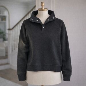 Kit + Ace Fleece Chillout Down Charcoal Grey Pullover Sweater Size Small